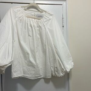 Anthropologie Cotton Balloon Sleeve Blouse